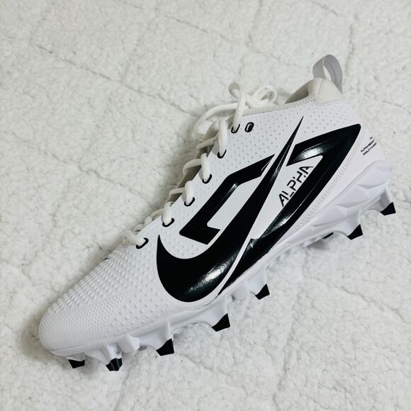 Nike Alpha Menace 4 Football Cleats Men\'s Sz 12.5 White & Black